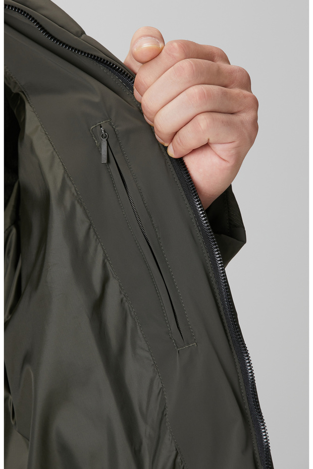 Haki N-Tech Dik Yaka Puffer Mont - 8