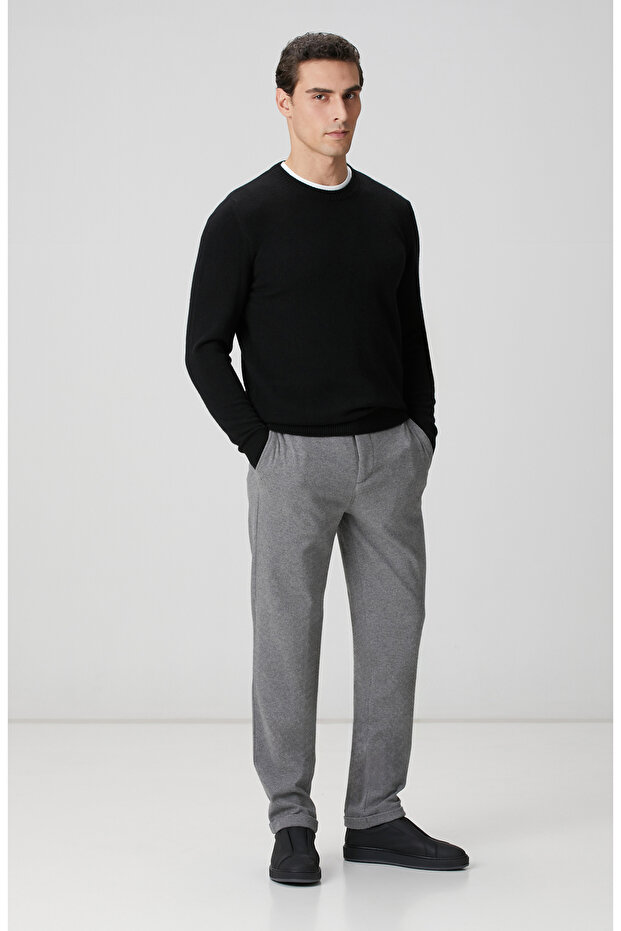 Siyah Limited Kaşmir Triko Kazak - 3