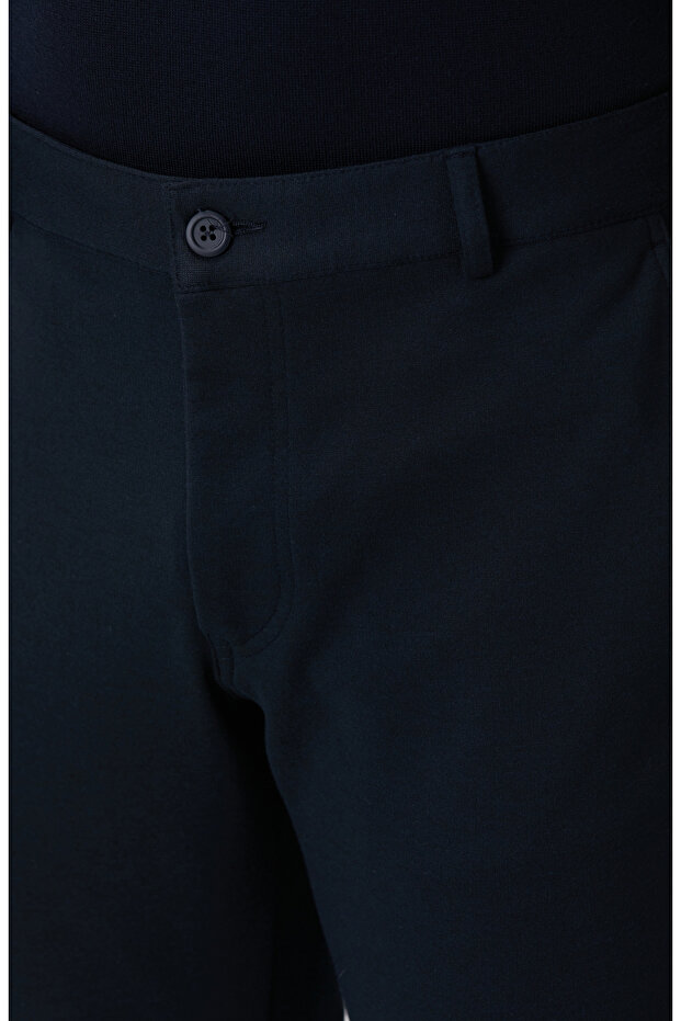 Lacivert Örme Pantolon - 4