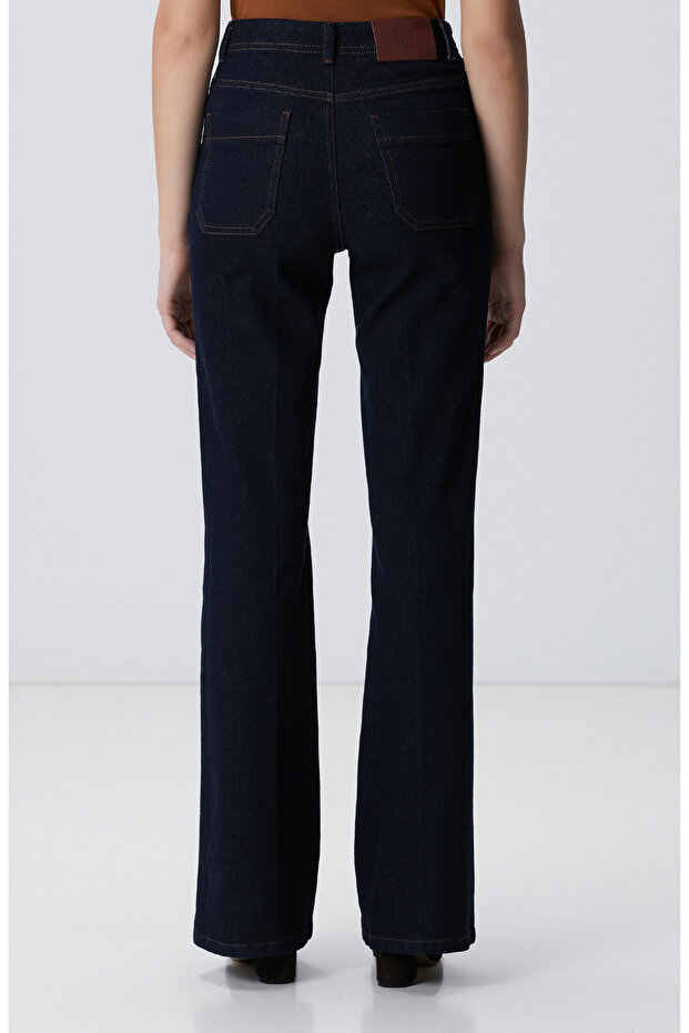 Lacivert Denim Pantolon - 5