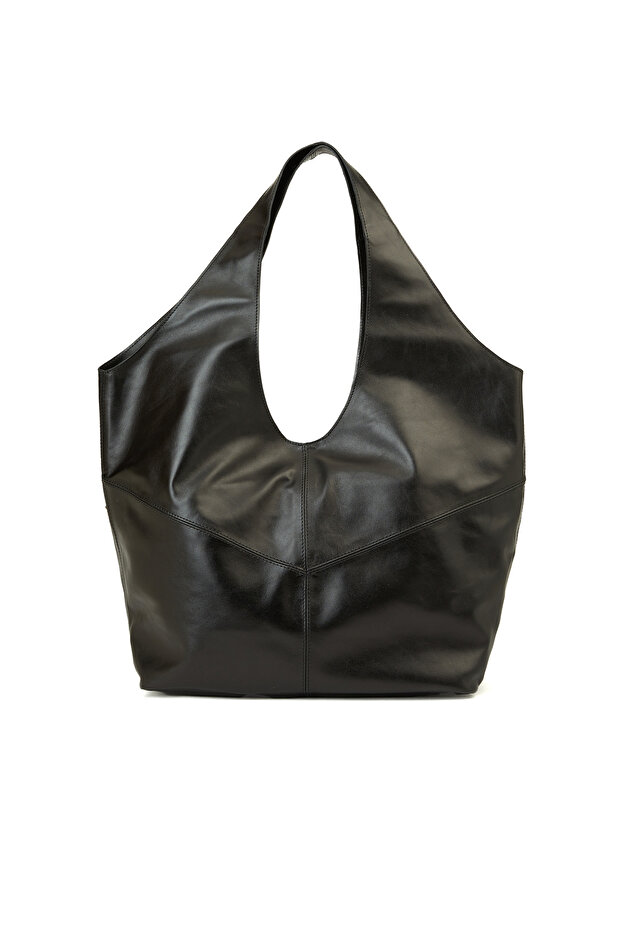 Siyah Kadın Deri Çanta - 3