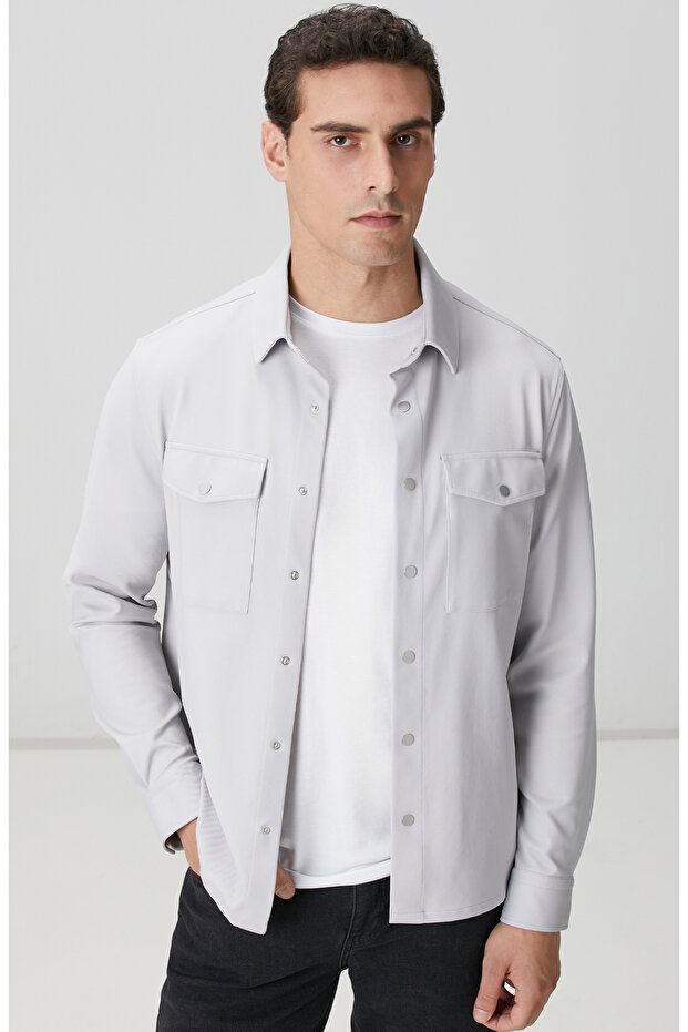 Gri Dış Gömlek - 2