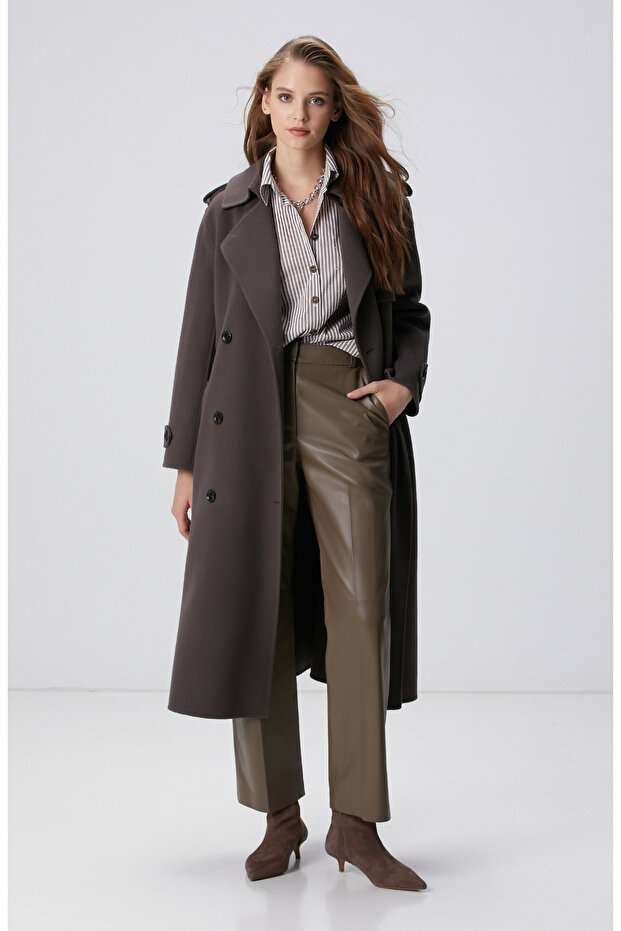 Limited Antrasit Yün Pardösü - 1