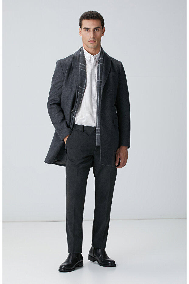 Antrasit Dokuma Pantolon - 1