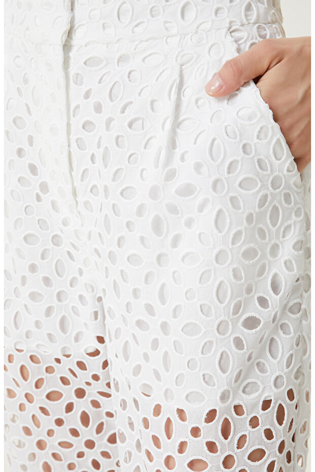 Beyaz Takım Pantolon - 5