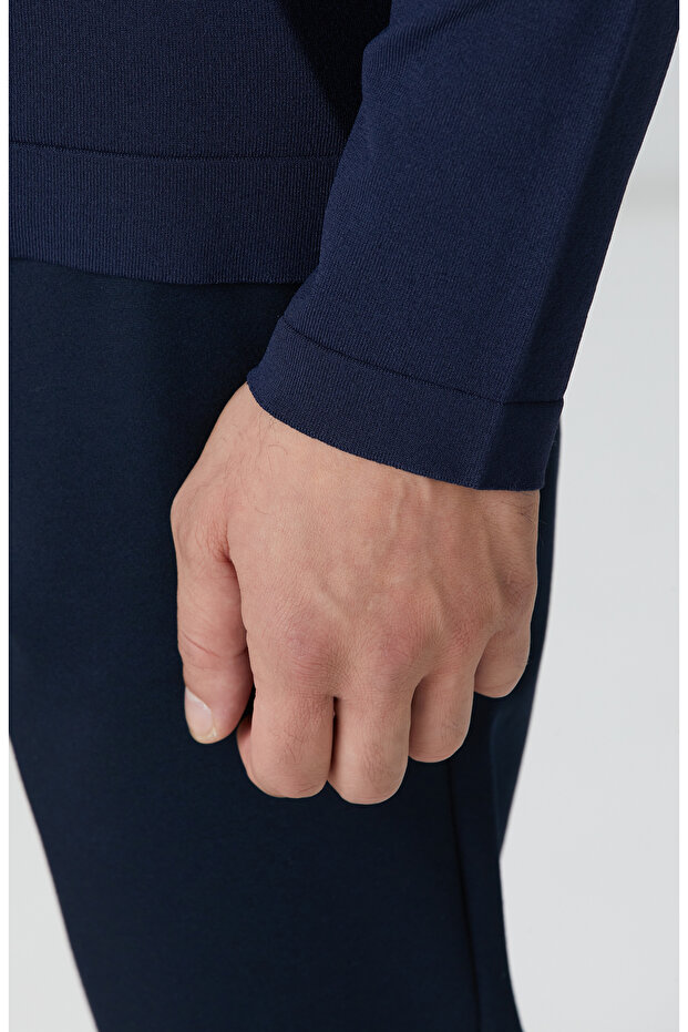 N-Tech Lacivert Basic Triko Kazak - 7