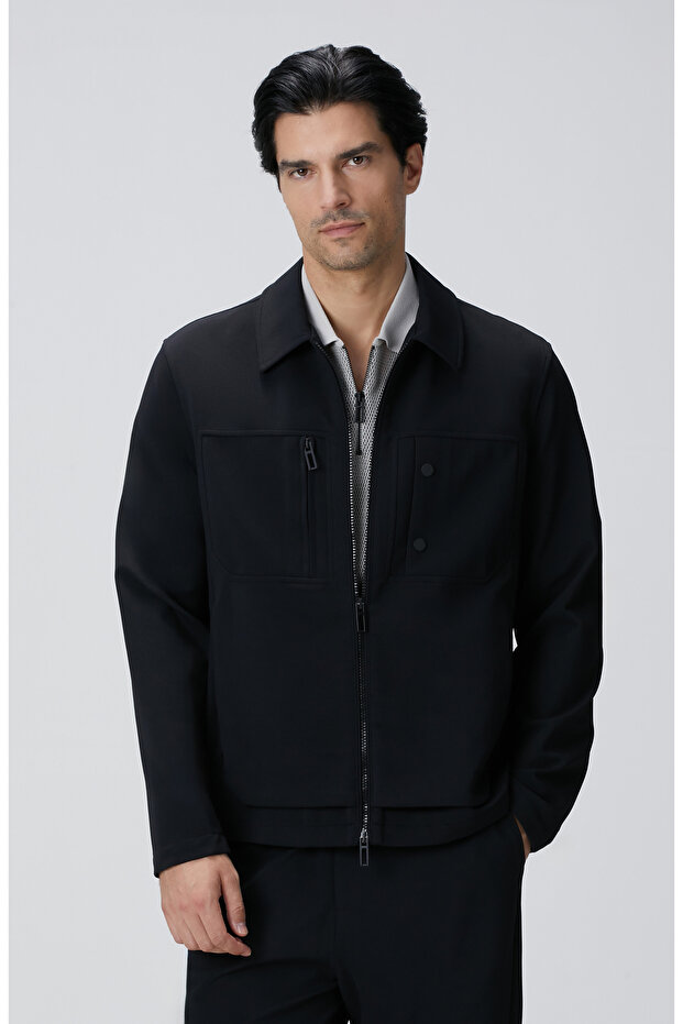 N-Tech Siyah Dış Gömlek - 1
