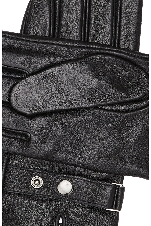 Siyah Erkek Deri Eldiven - 2