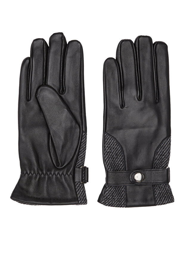 Siyah Erkek Deri Eldiven - 1