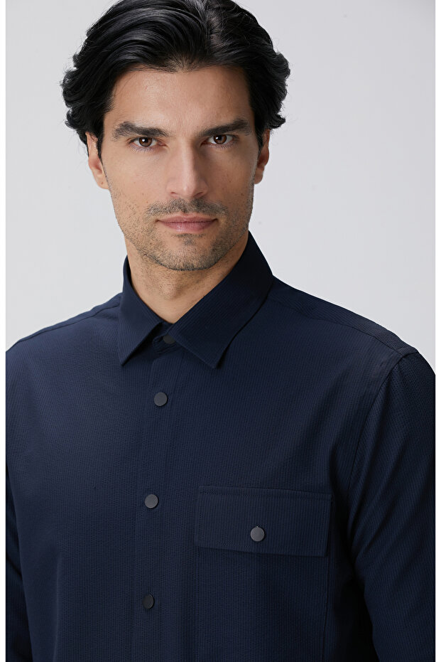 N-Tech Lacivert Gömlek - 6