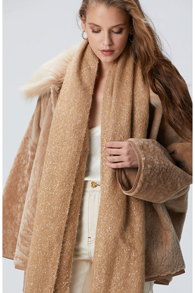 Bej Kadın Atkı - 1