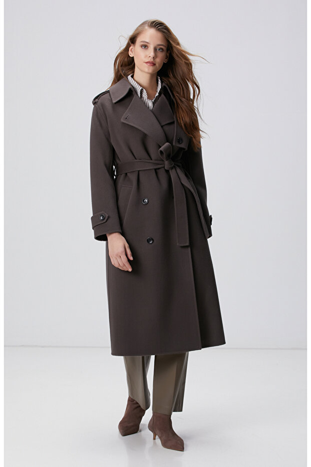 Limited Antrasit Yün Pardösü - 3