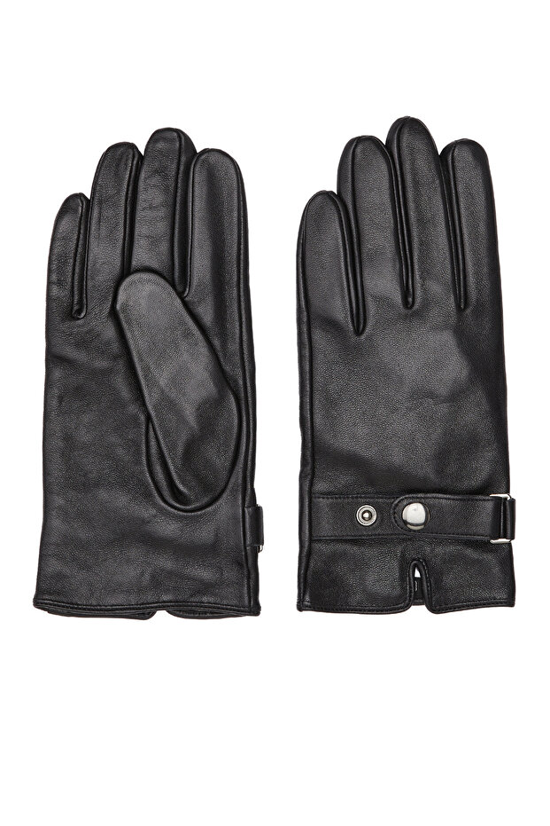 Siyah Erkek Deri Eldiven - 1