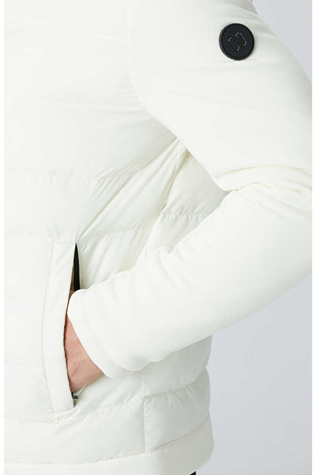 Ekru Kapitone Mont - 7