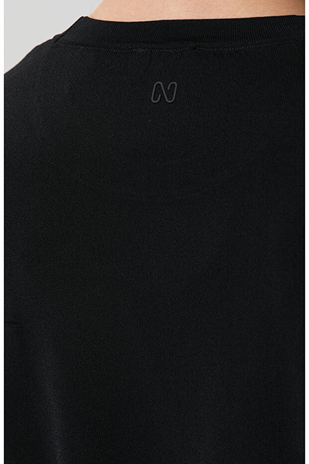 Siyah Basic Triko Kazak - 7