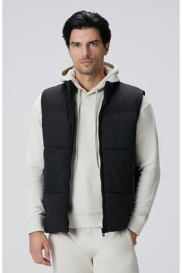 N-Tech Siyah Casual Yelek - 2