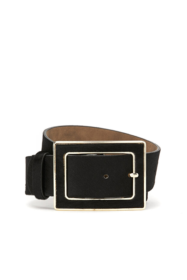 Siyah Kadın Deri Kemer - 1