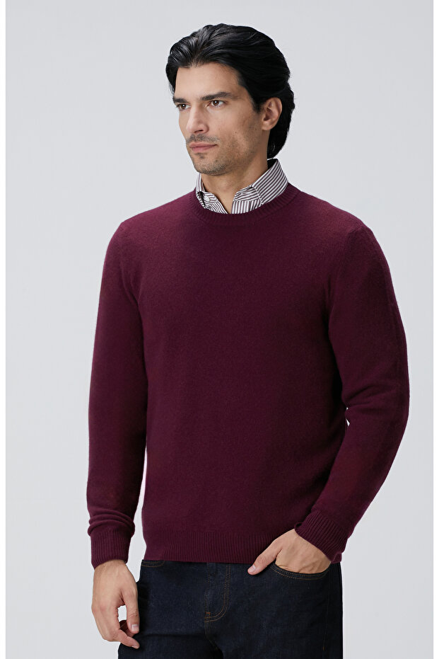 Limited Bordo Kaşmir Triko - 4