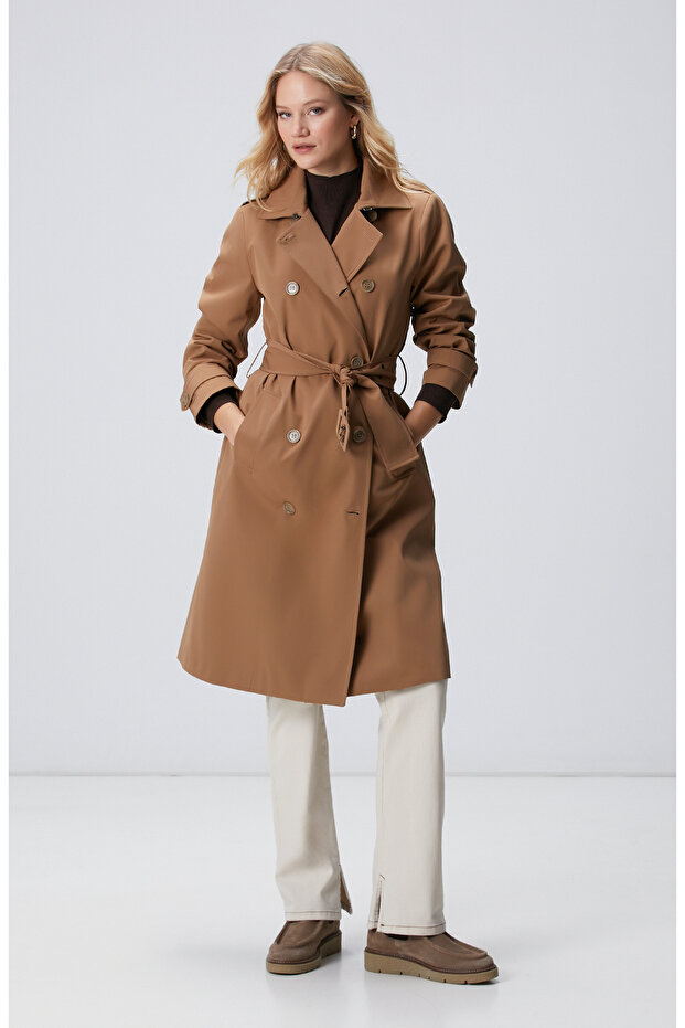 Koyu Bej Pardösü - 5