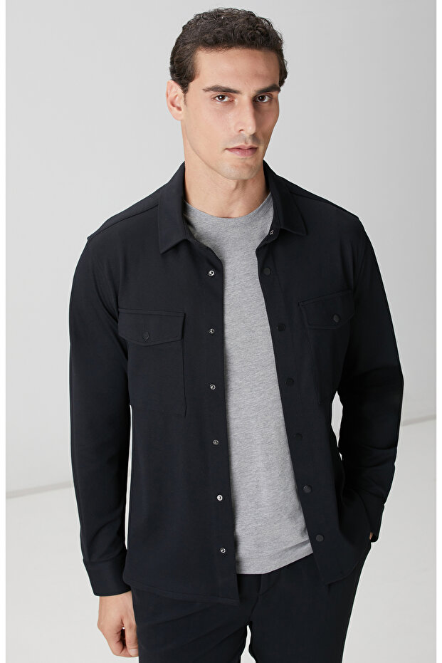 Siyah Dış Gömlek - 2