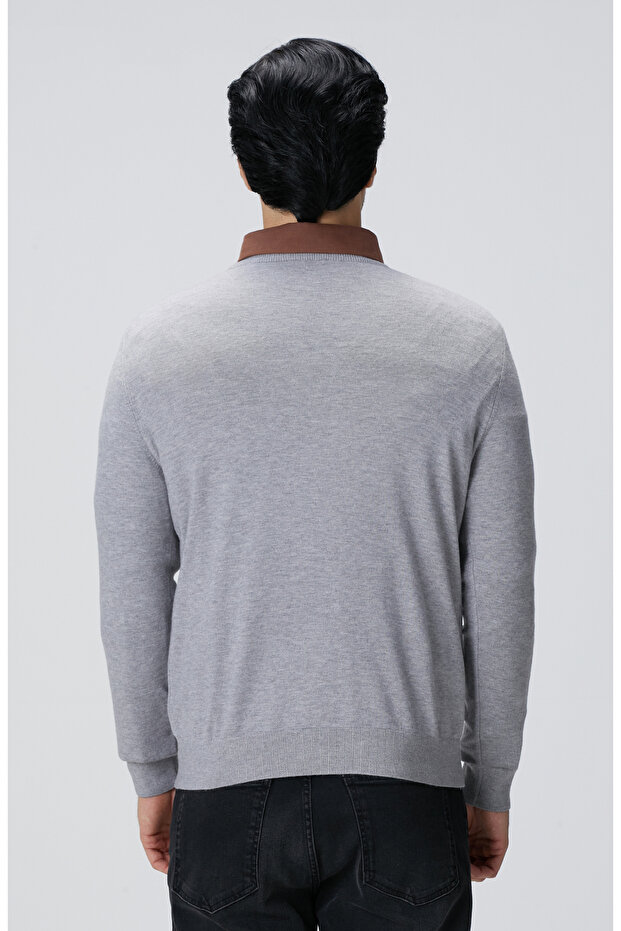 Gri Melanj Triko Kazak - 5