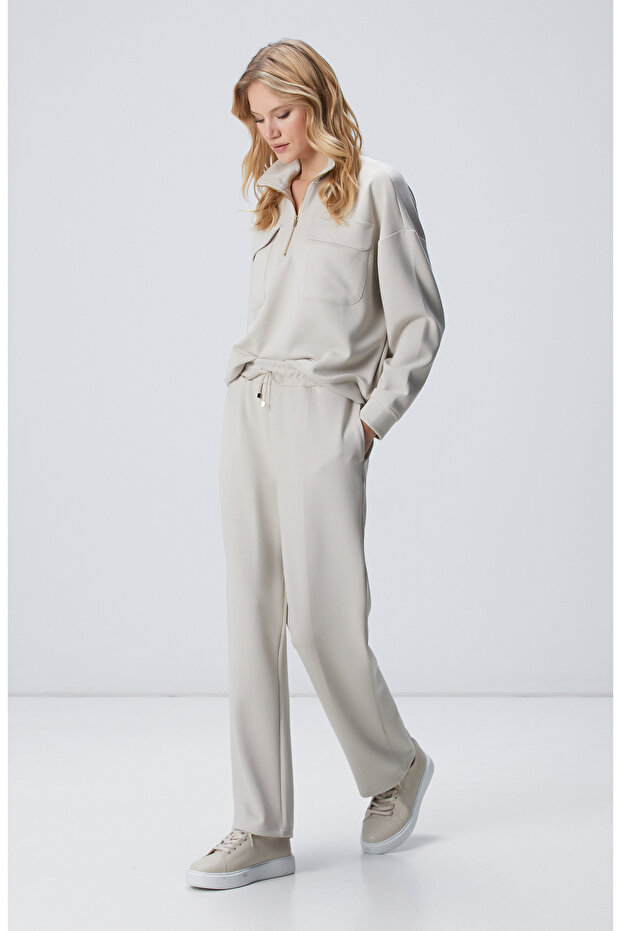 Taş Fermuarlı Sweatshirt - 3