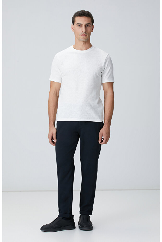 Lacivert Örme Pantolon - 1