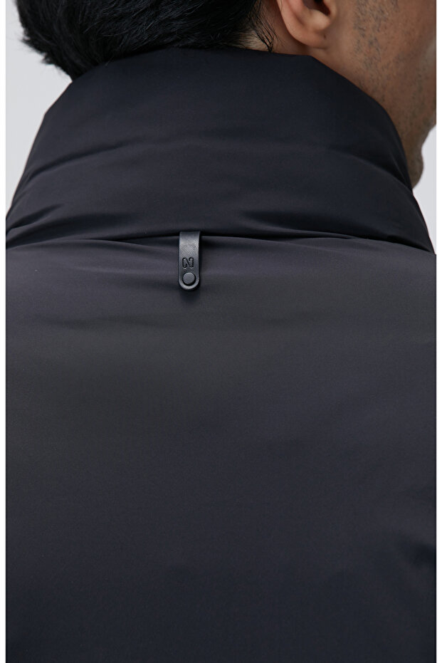 Siyah Yelek Olabilen Puffer Mont - 8