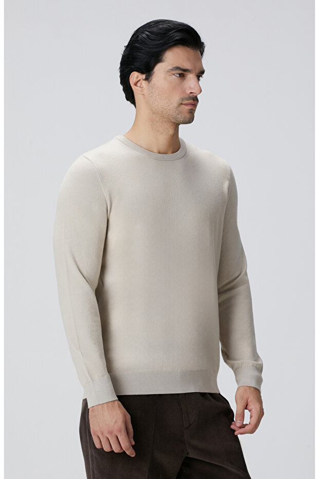 Bej Melanj Basic Triko Kazak - 5