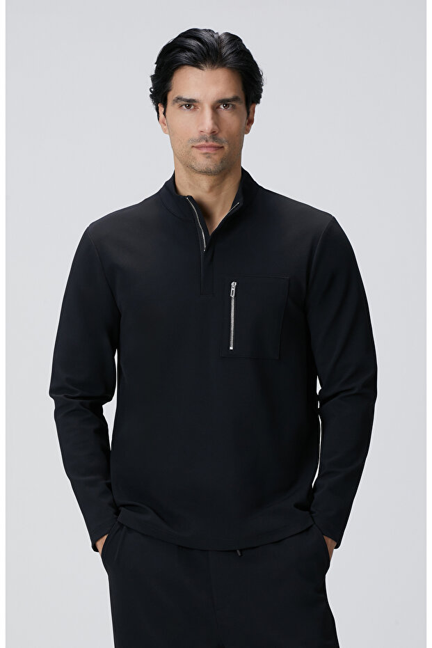N-Tech Siyah Sweatshirt - 1