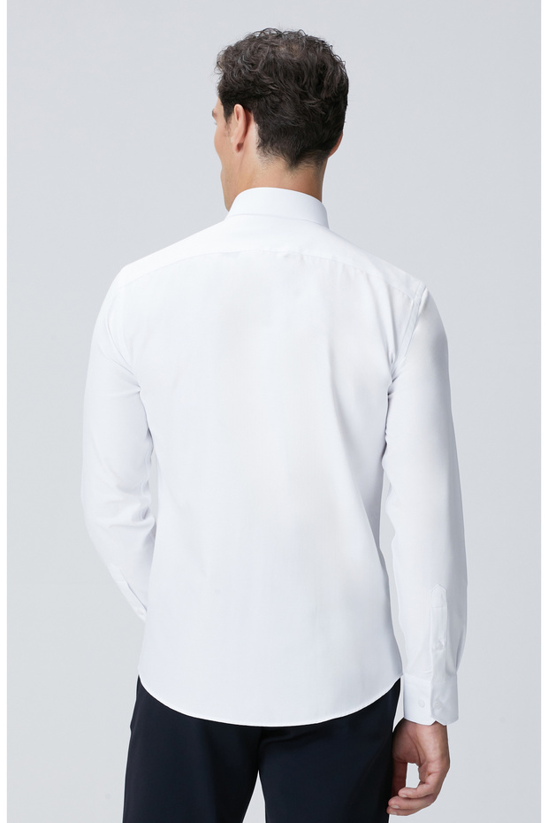 Beyaz Slim Fit Gömlek - 5