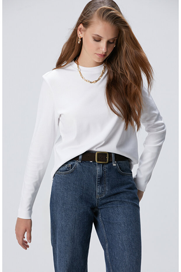 Beyaz Basic Sweatshirt - 4