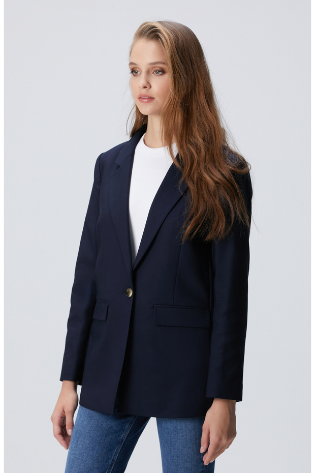 Lacivert blazer Ceket - 5