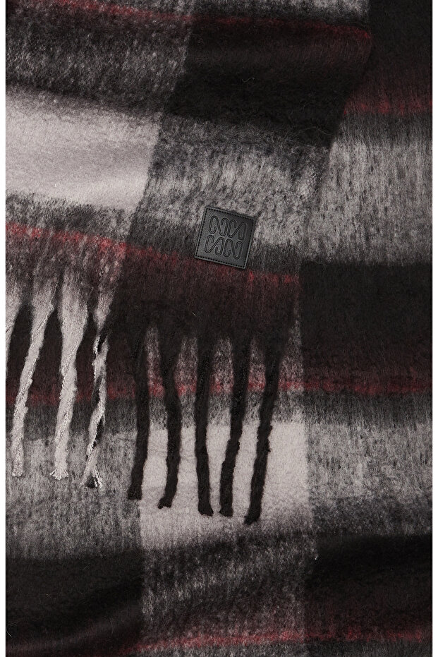 Siyah Beyaz Erkek Atkı - 3