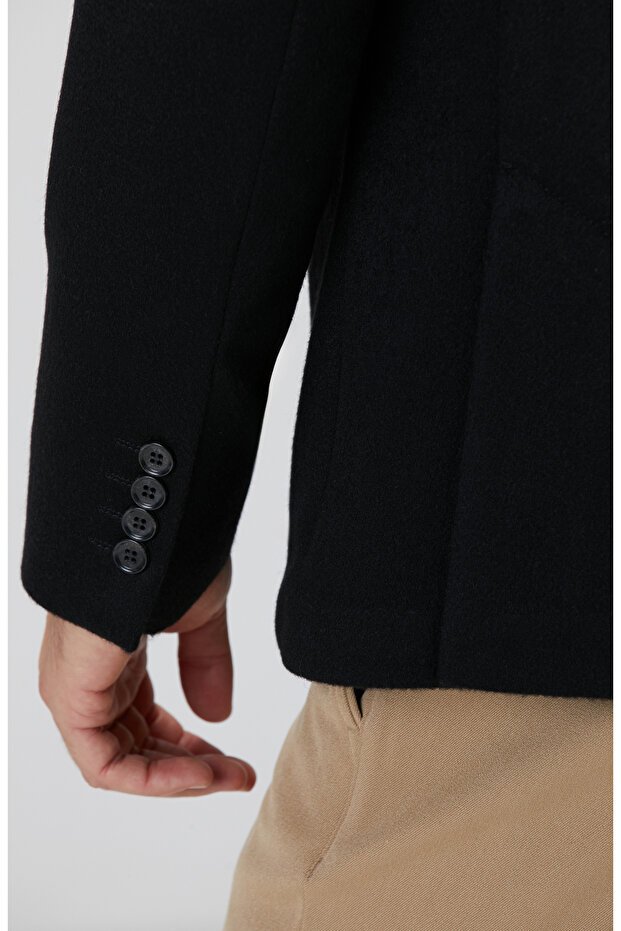 Limited Siyah Kaşmir Ceket - 8