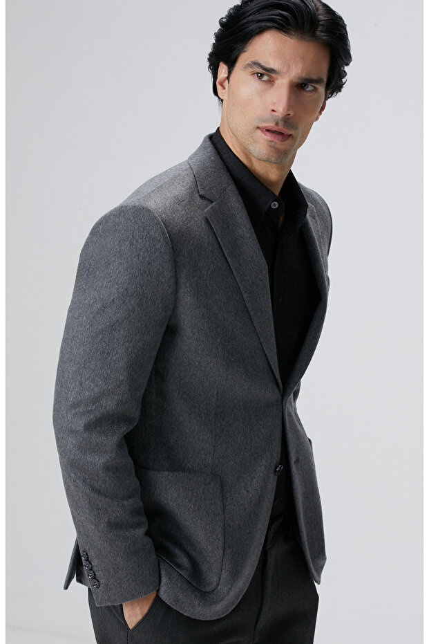 Limited Antrasit Kaşmir Ceket - 2