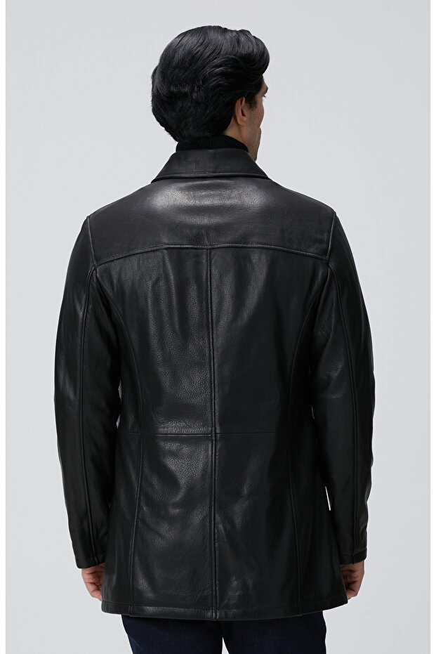 Siyah Deri Pardösü - 6