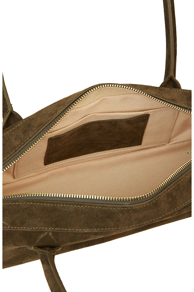 Haki Kadın Süet Çanta - 4