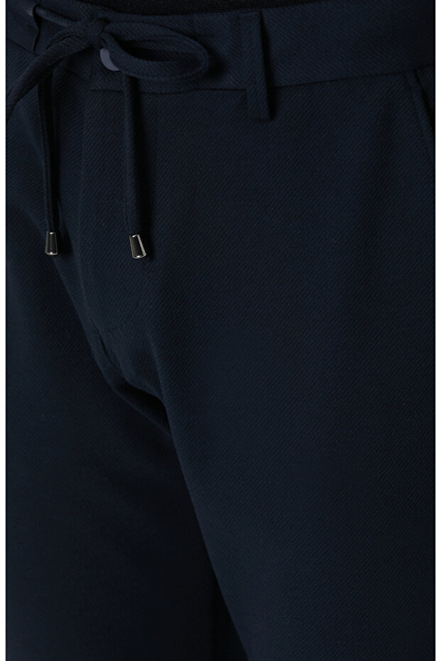 Lacivert Örme Pantolon - 4