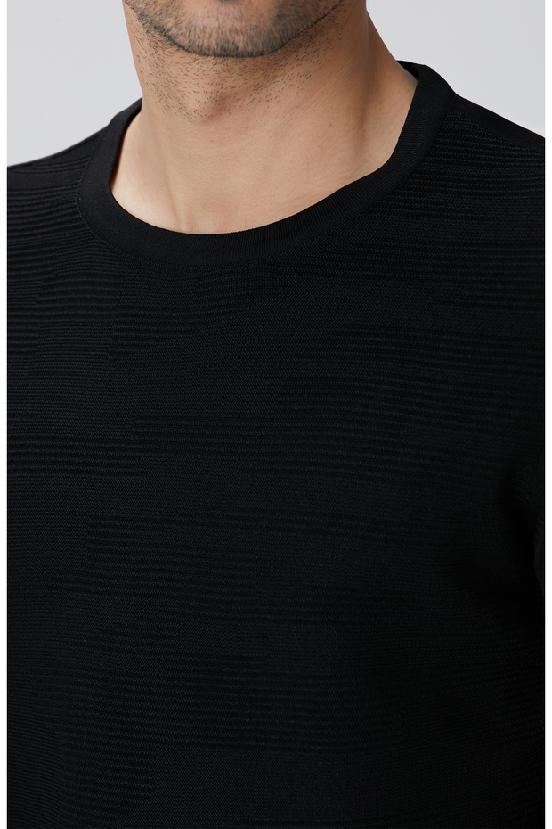 N-Tech Siyah Jakarlı Kazak - 6