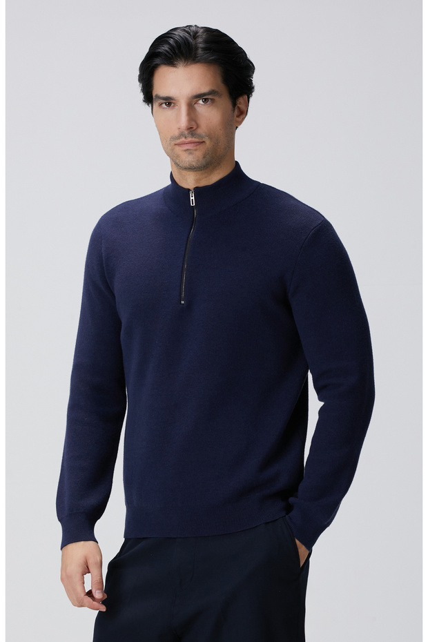 Lacivert Triko Kazak - 4