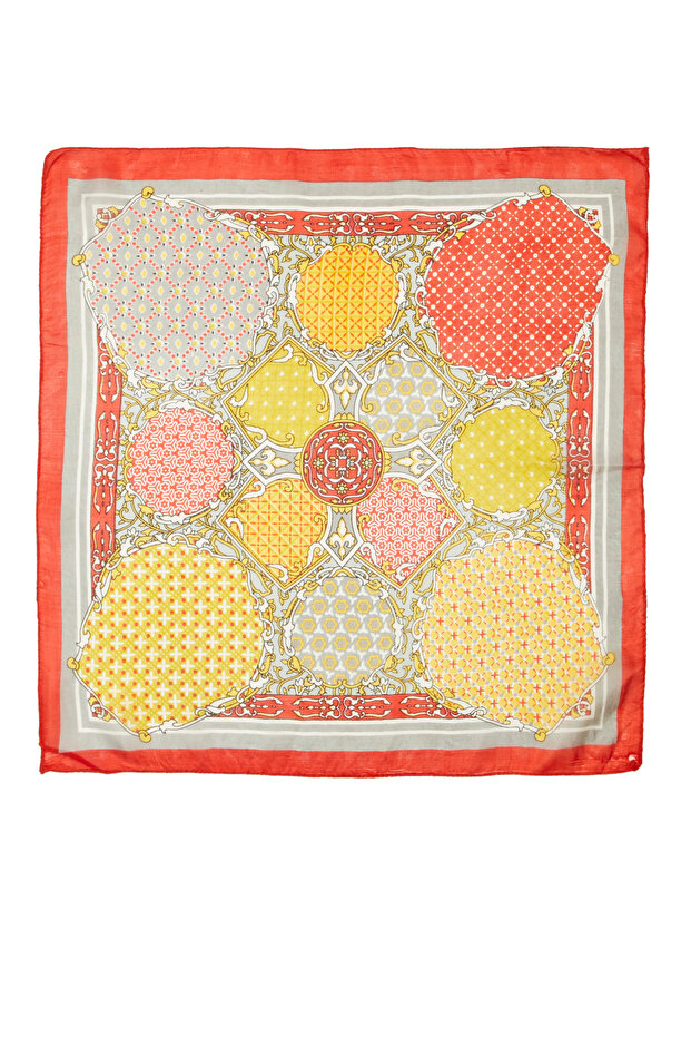 Renkli Kadın İpek Fular - 2