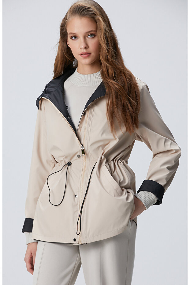 Siyah Çift Taraflı Mont - 1