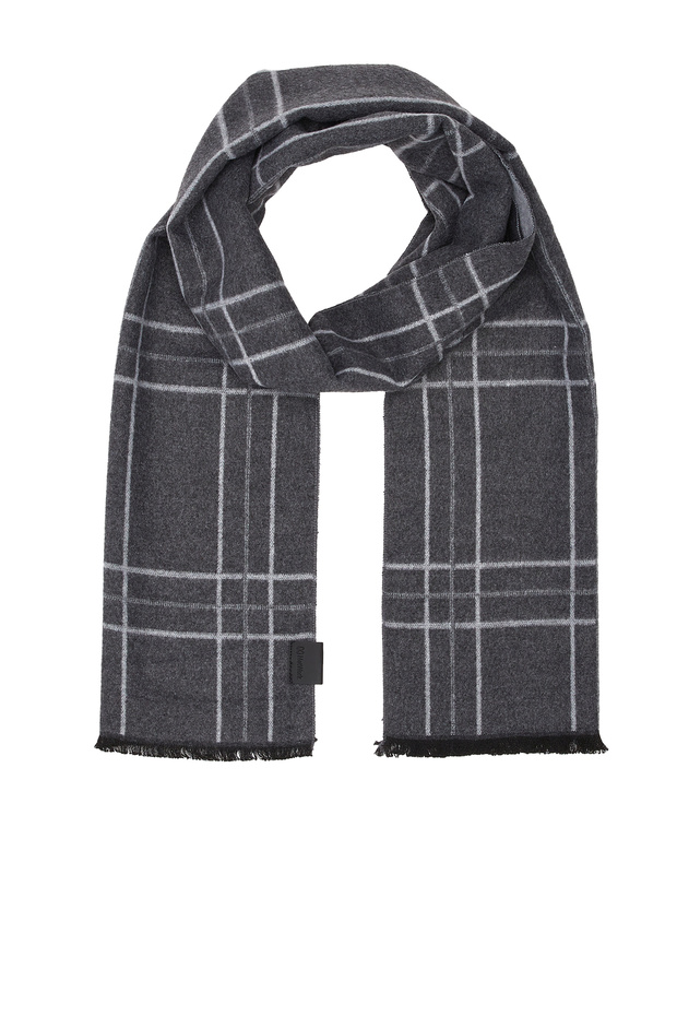 Siyah Desenli Erkek Atkı - 1