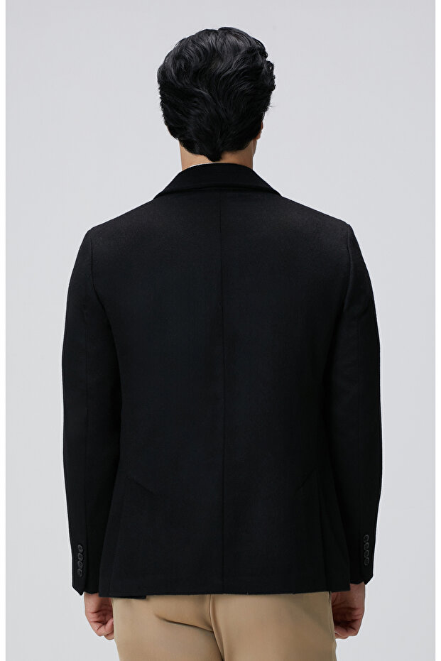 Limited Siyah Kaşmir Ceket - 6