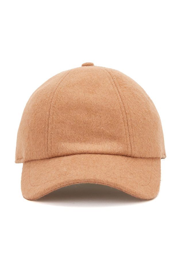 Camel Yün Karışımlı Kadın Şapka - 1