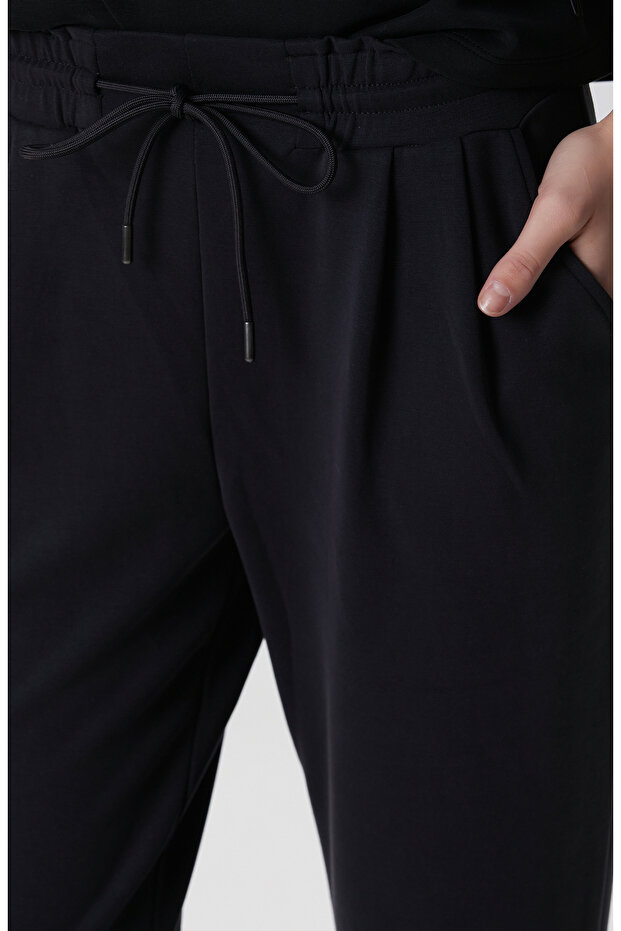 Siyah Modal Karışımlı Eşofman - 5