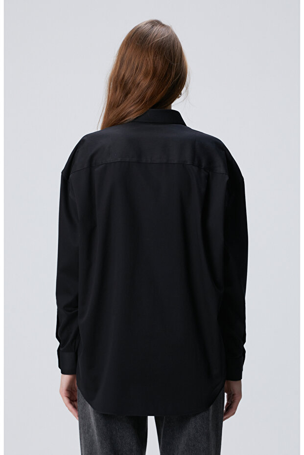 Siyah Non Iron Gömlek - 5