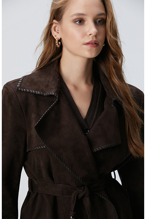 Acı Kahve Deri Ceket - 4