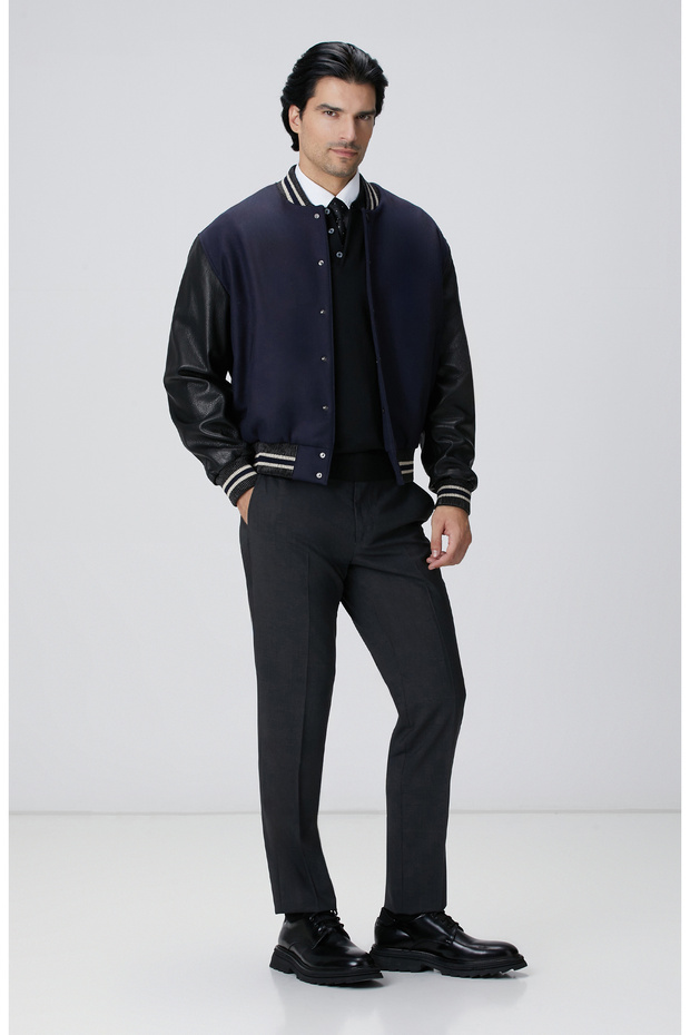 Siyah Yün Karışımlı Triko Kazak - 3